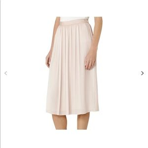 Reiss Adalie two tone midi skirt - blush